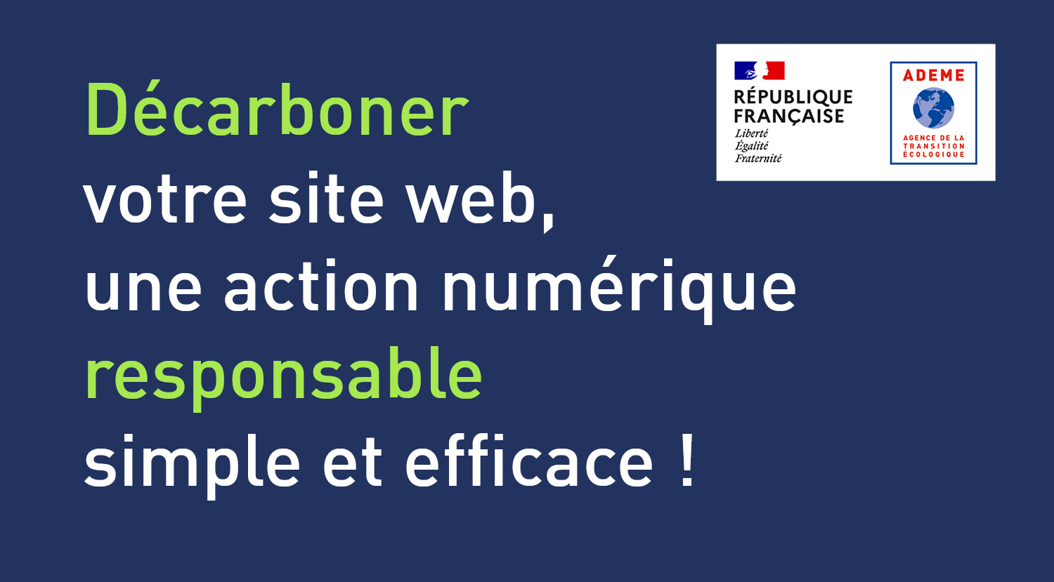 Décarboner votre site web : une action responsable pour le territoire !