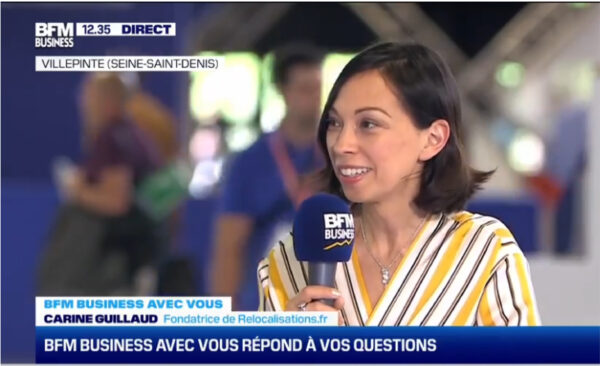 Carine Guillaud vous parle de Relocalisations.fr sur BFM Business