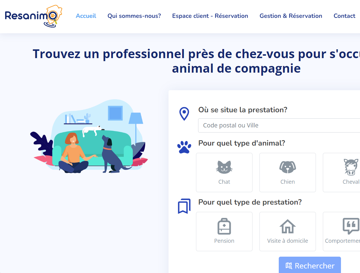 Resanimo, la plateforme digitale dédiée à la garde d’animaux