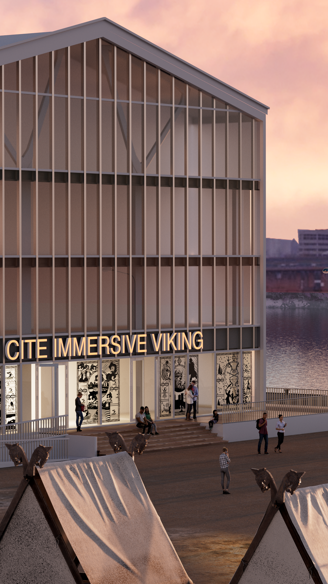 Vue de préfiguration de la Cité Immersive Viking - ©Benoit-Camus