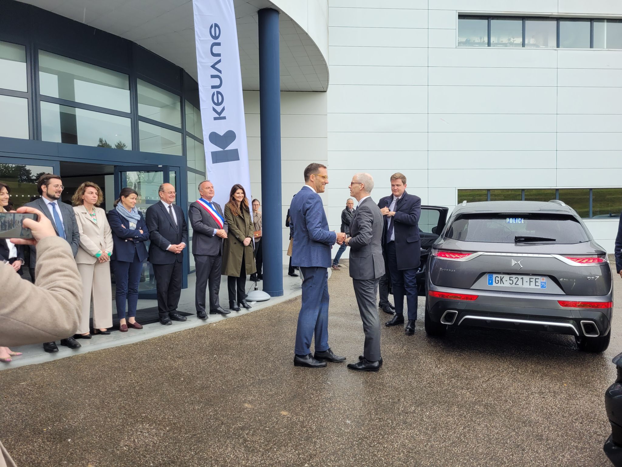 Visite de Franck Riester, Ministre délégué chargé du Commerce extérieur, de l’Attractivité, de la Francophonie et des Français de l’étranger en 2024 ©Agglo Seine-Eure