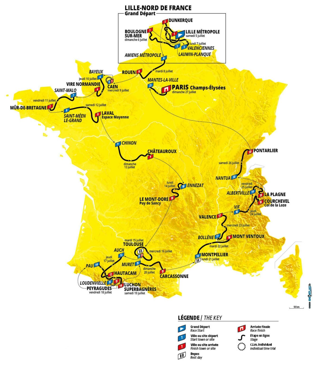 Rouen, ville d'arrivée du Tour de France 2025