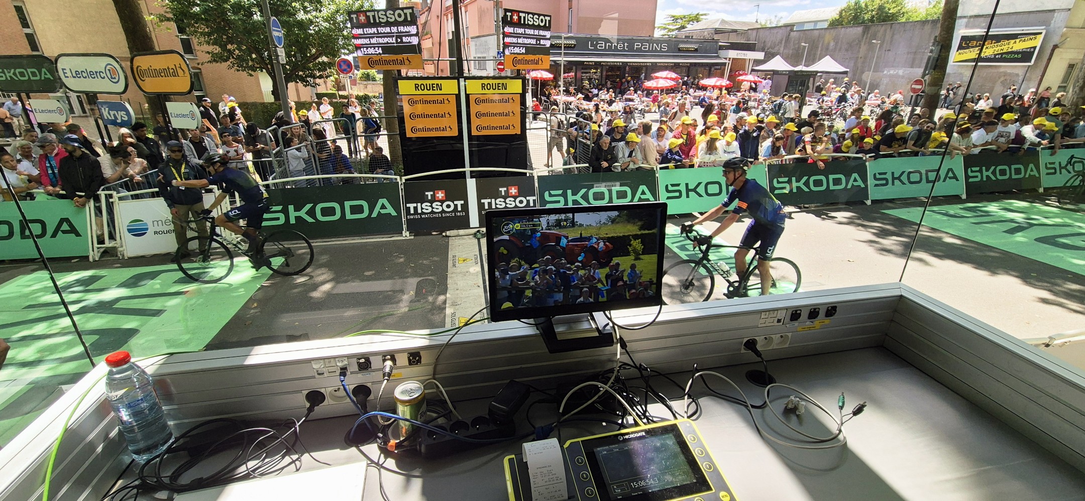 La ligne d'arrivée du Tour de France à Rouen attend les coureurs de cette 4e étape . ©RNI
