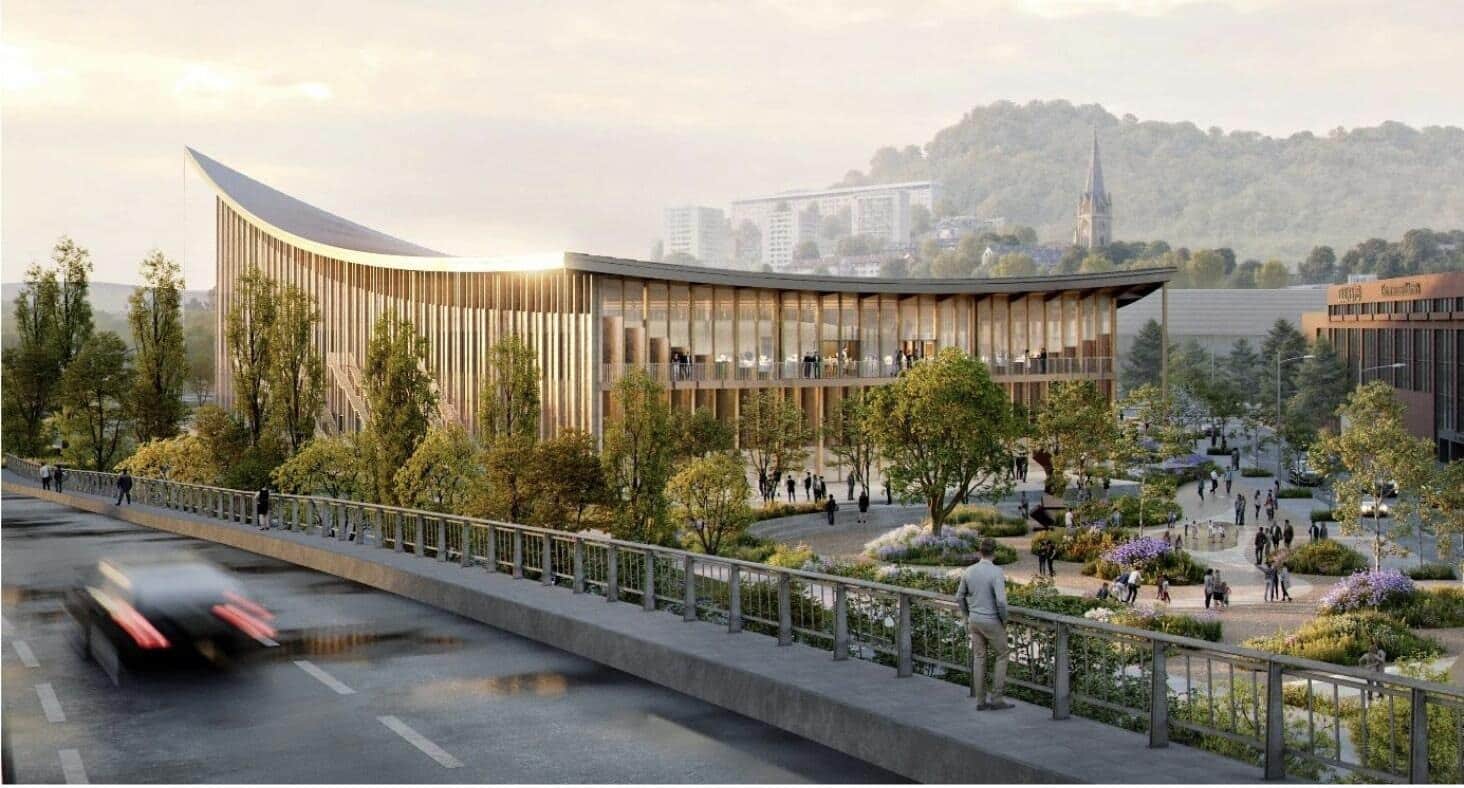 Bois, lumière et innovation : découvrez le futur Centre de congrès de Rouen