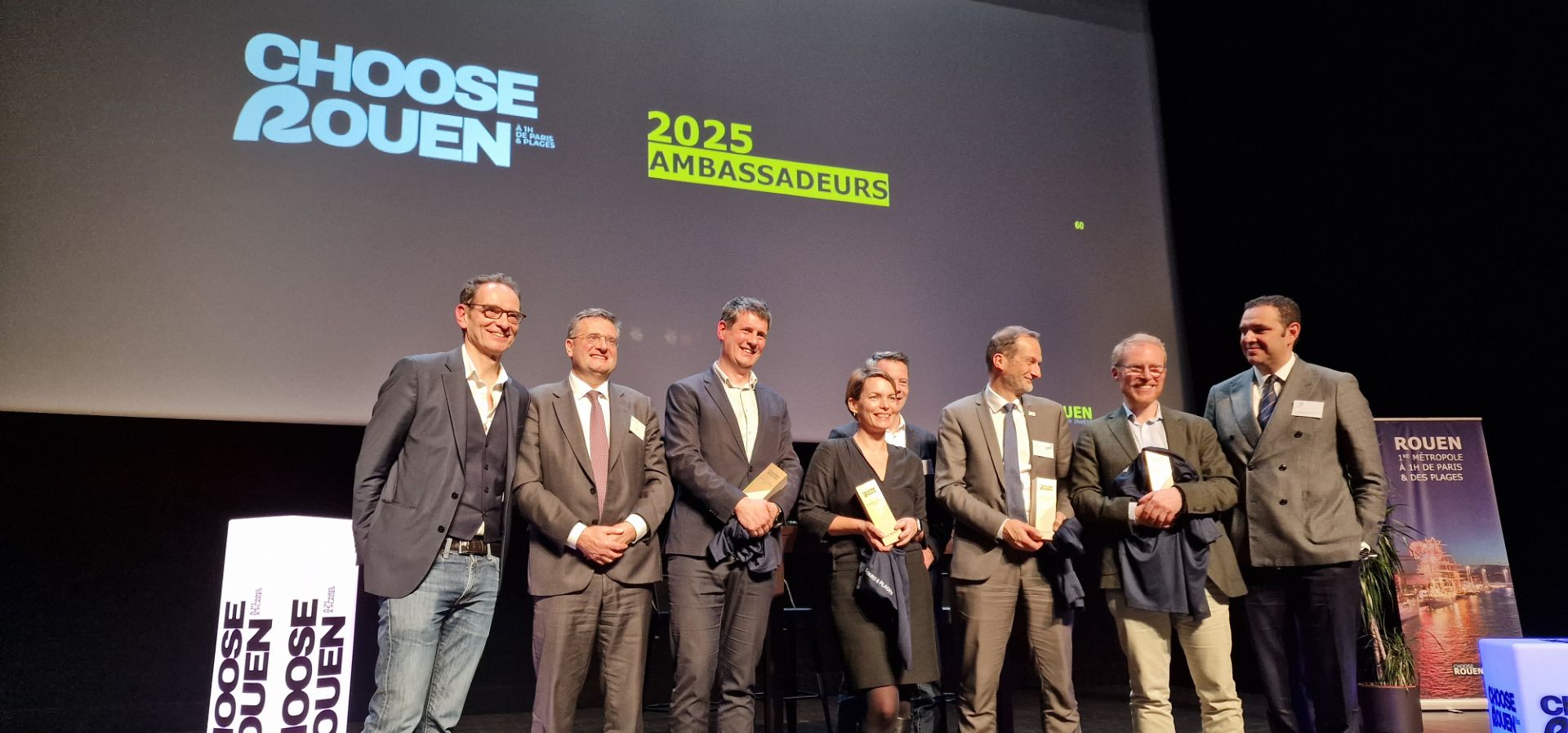 Les lauréats des trophées Ambassadeurs Choose Rouen 2025 ©RNI