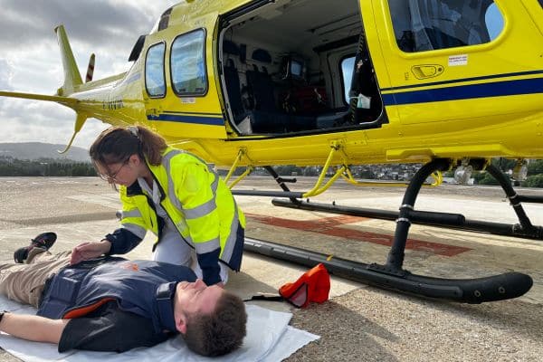 Hélicoptère intervention samu de Rouen ©CHU de Rouen