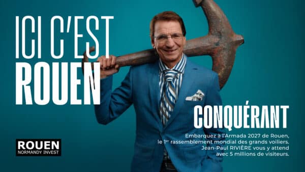 La campagne de communication « ICI C’EST ROUEN » accueille Jean-Paul Rivière, Président de l’Armada 2027