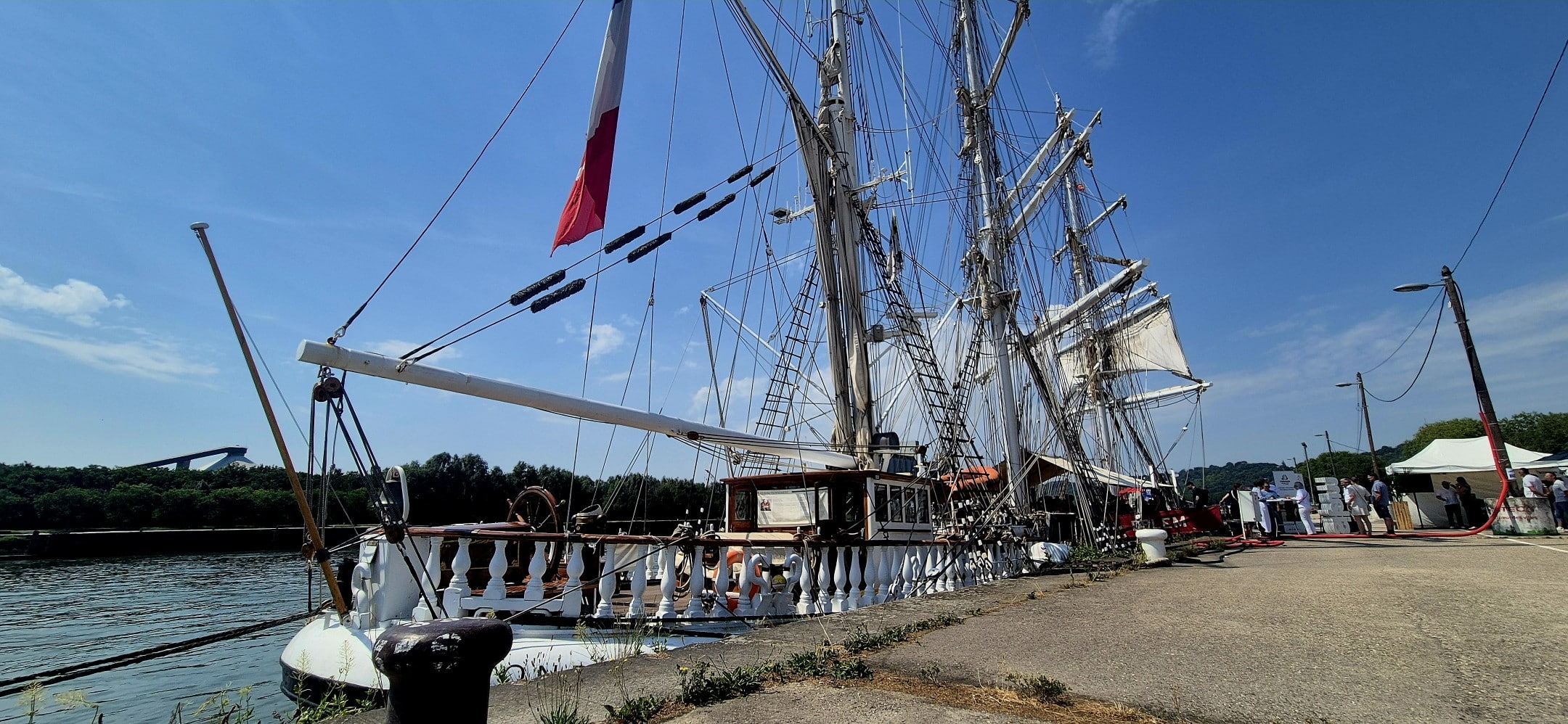 A un an de l'évènement à Rouen, L'Armada a réuni ses partenaires sur le spectaculaire voilier Le Belem, ©RNI