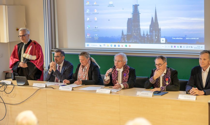 Rouen a accueilli une Journée délocalisée de l’Académie nationale de médecine, réunissant médecins, chercheurs, universitaires et acteurs institutionnels. Crédit photo : Université Rouen Normandie