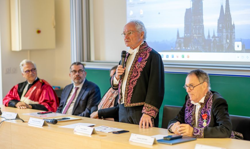 Rouen a accueilli une Journée délocalisée de l’Académie nationale de médecine, réunissant médecins, chercheurs, universitaires et acteurs institutionnels. Crédit photo : Université Rouen Normandie