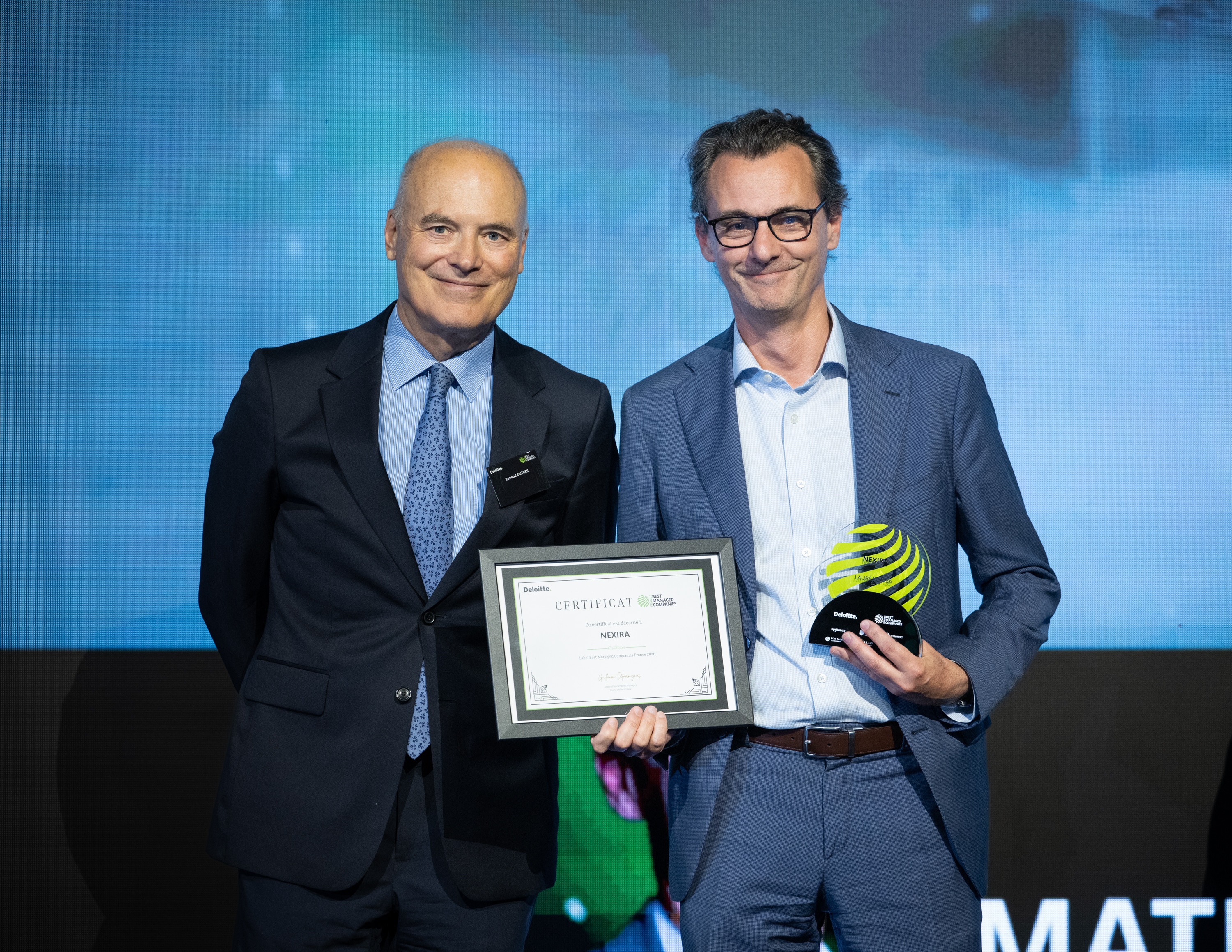Renaud Dutreil et Mathieu Dondain lors de la remise des Prix le jeudi 18 juin ©NEXIRA