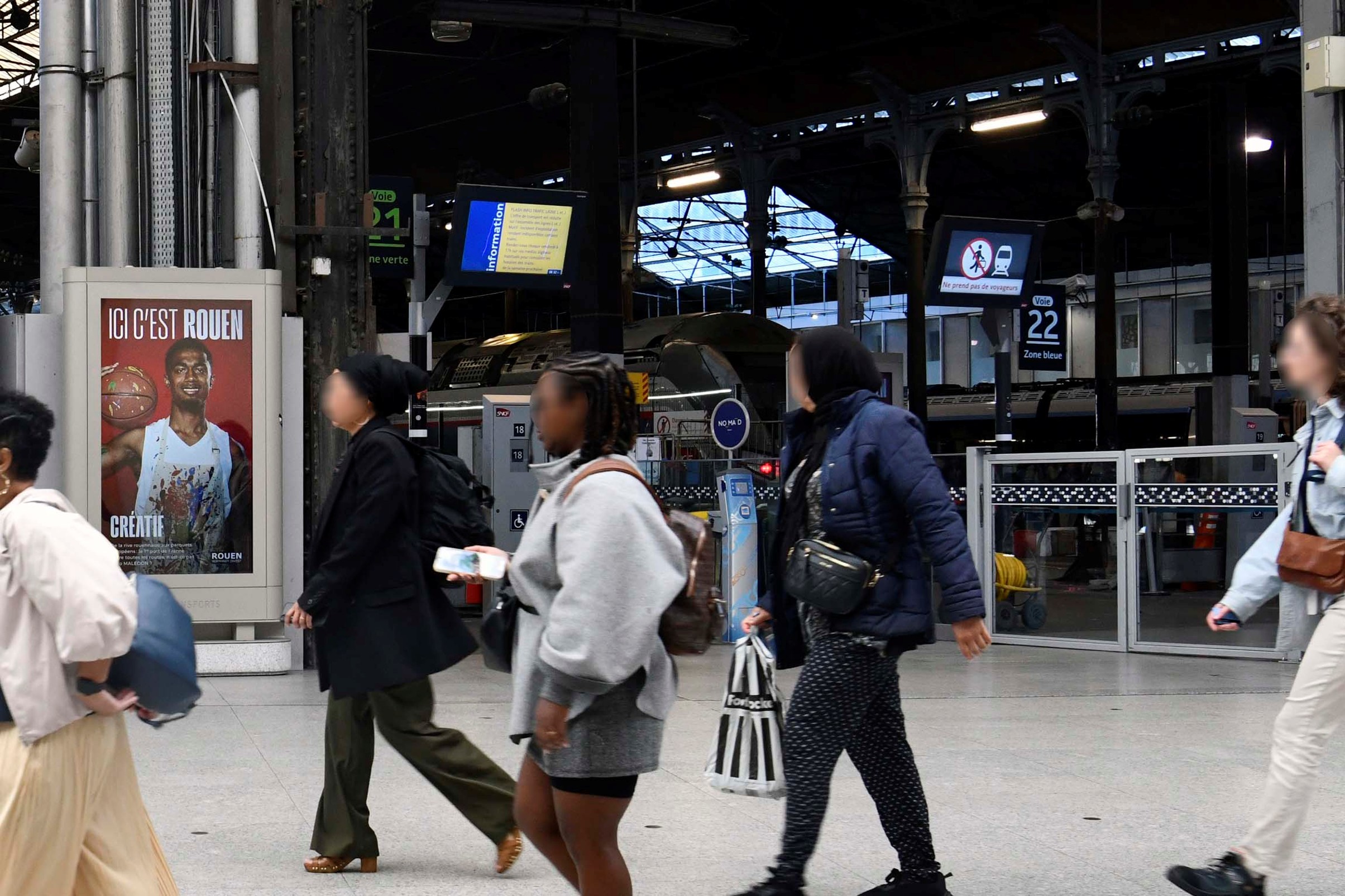 La campagne ICI C'EST ROUEN dans les gares parisiennes ©Mediatransports