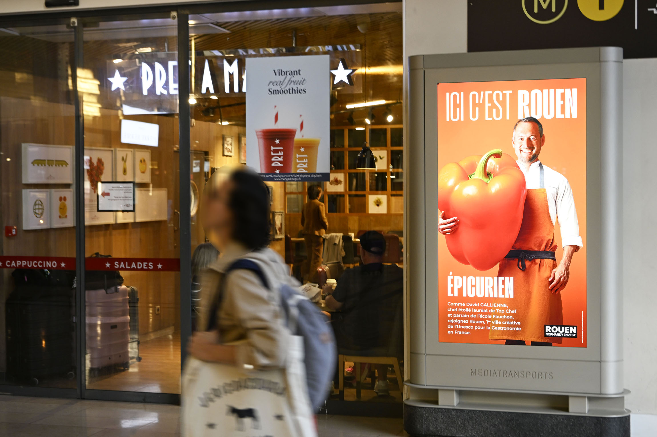 La campagne ICI C'EST ROUEN dans les gares parisiennes ©Mediatransports