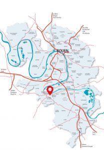 Localisation Activa Park à Caudebec les Elbeuf