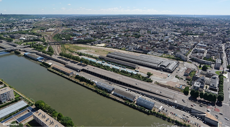 13 Ha à aménager sur le site de la nouvelle gare Rouen Saint-Sever ©Métropole Rouen Normandie