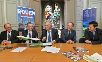Signature d’une convention partenariale entre Rouen Normandy Invest et Dieppe Maritime