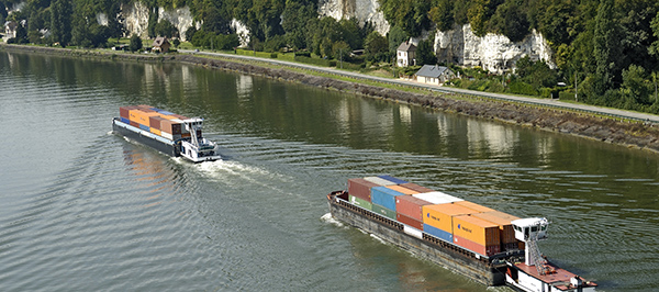 Le trafic fluvial depuis le Grand Port Maritime de Rouen - P. Boulen