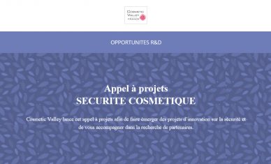 Cosmetic Valley lance un appel à projet Securité Cosmétique