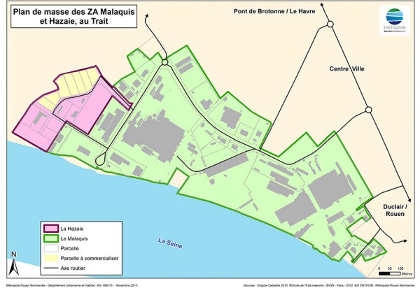 Floor plan of the Malaquis Hazaie area of activity, Le Trait © Métropole Rouen Normandie Floor plan of the Malaquis Hazaie area of activity, Le Trait © Métropole Rouen Normandie