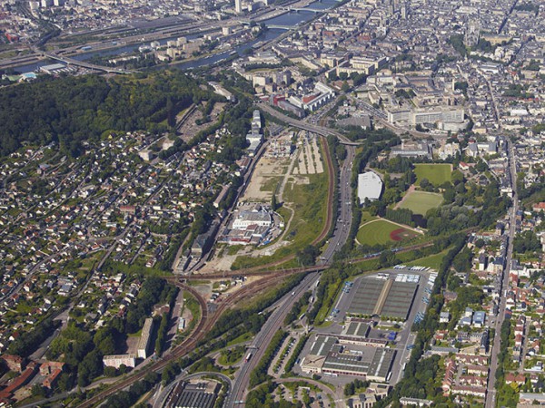 Vue aérienne de Rouen Innovation Santé